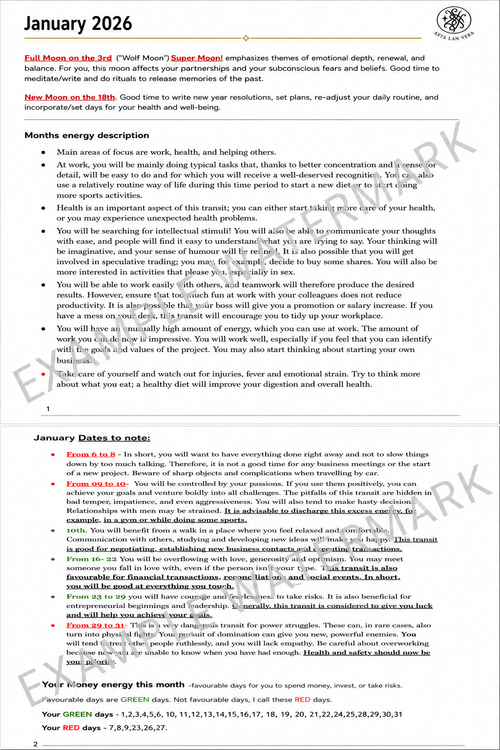 12-Month Astrology Forecast (PDF)